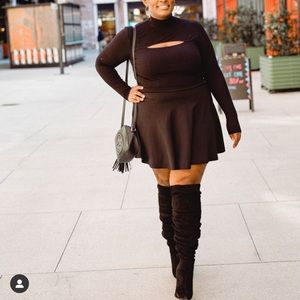 Black cut out turtle neck